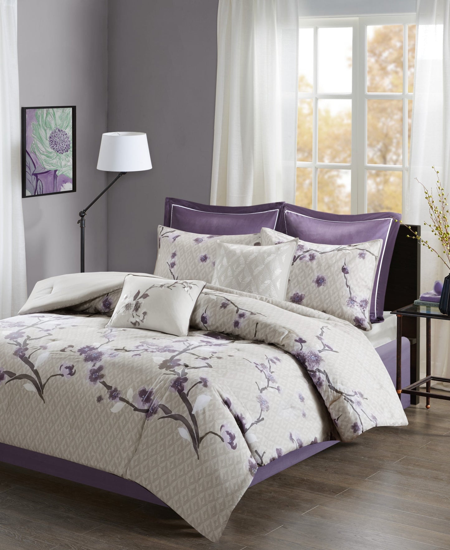 Sakura 8 Piece Cotton Comforter Set