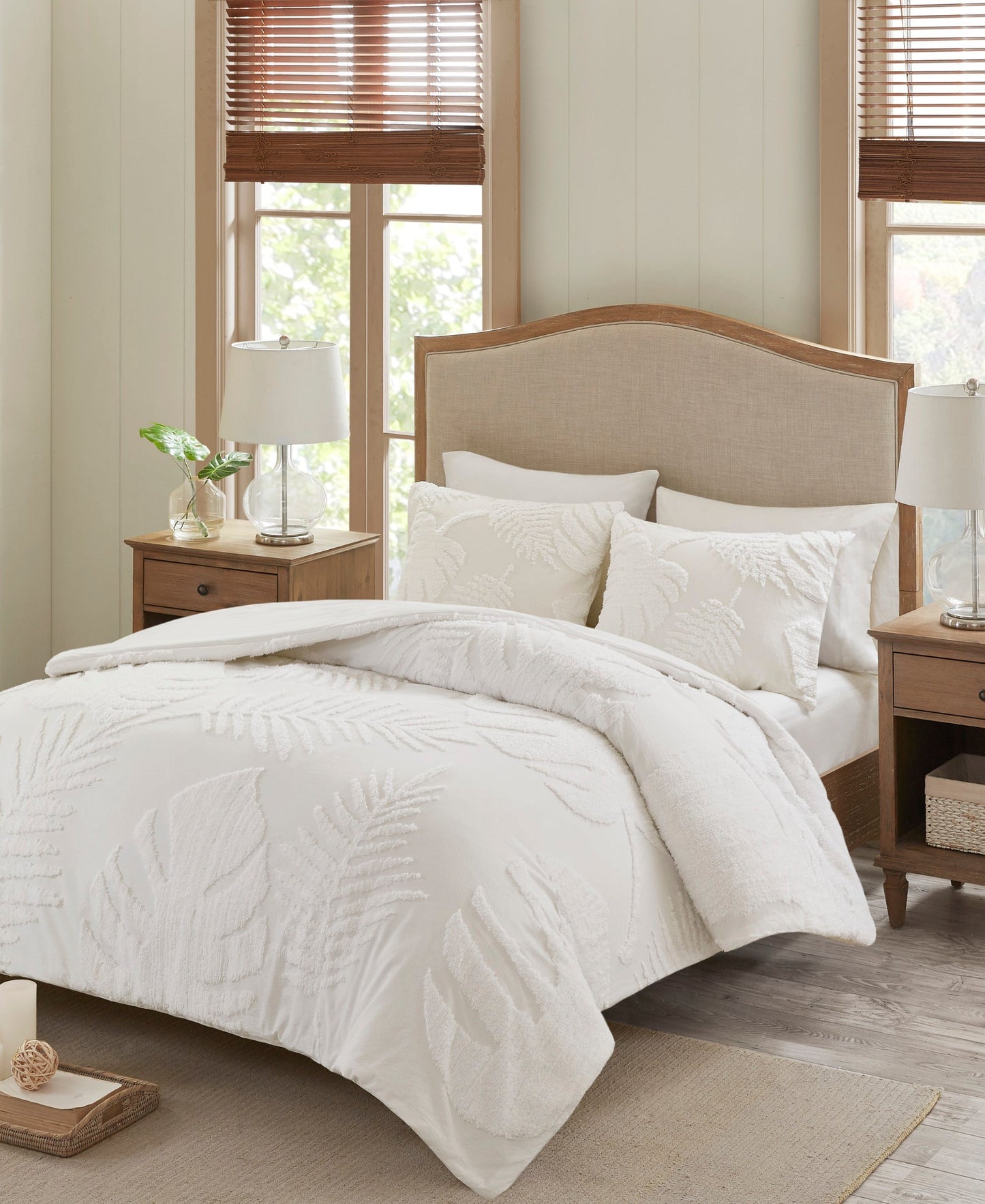 Ceiba 3 Piece Chenille Palm Comforter Set