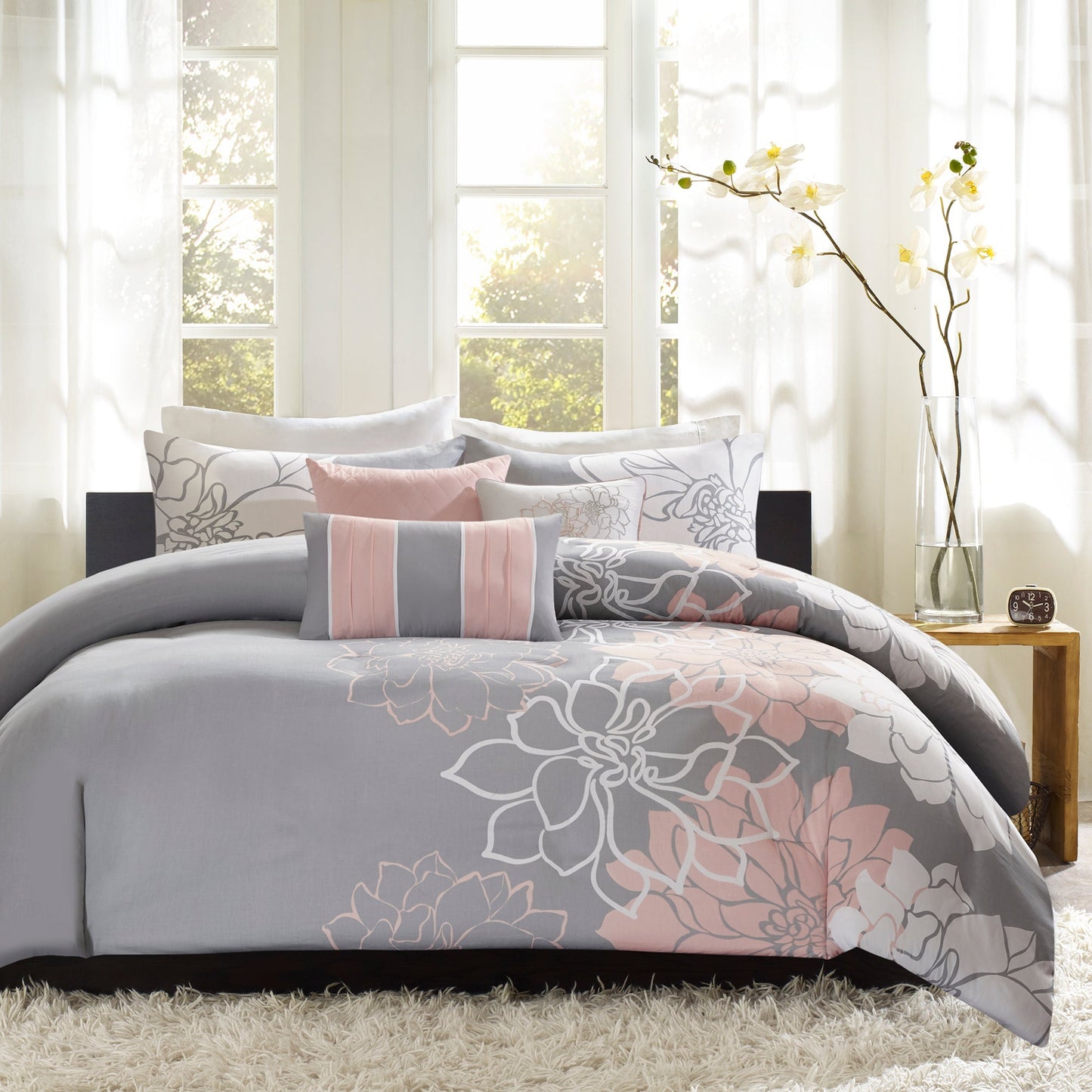 Jane 6 Piece Printed Duvet Cover Set