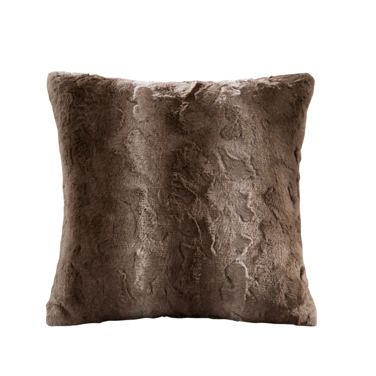 Marselle Faux Fur Square Pillow Grey