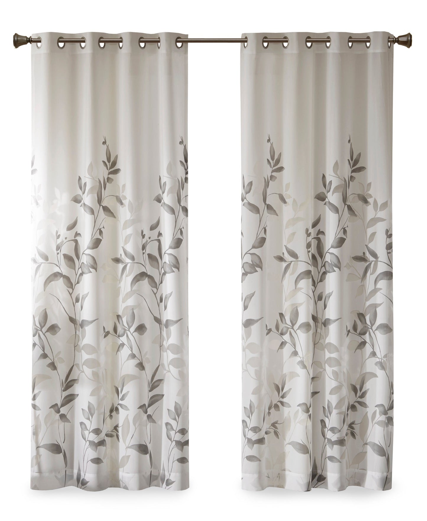 Rosalie Burnout Printed Curtain Panel Aqua