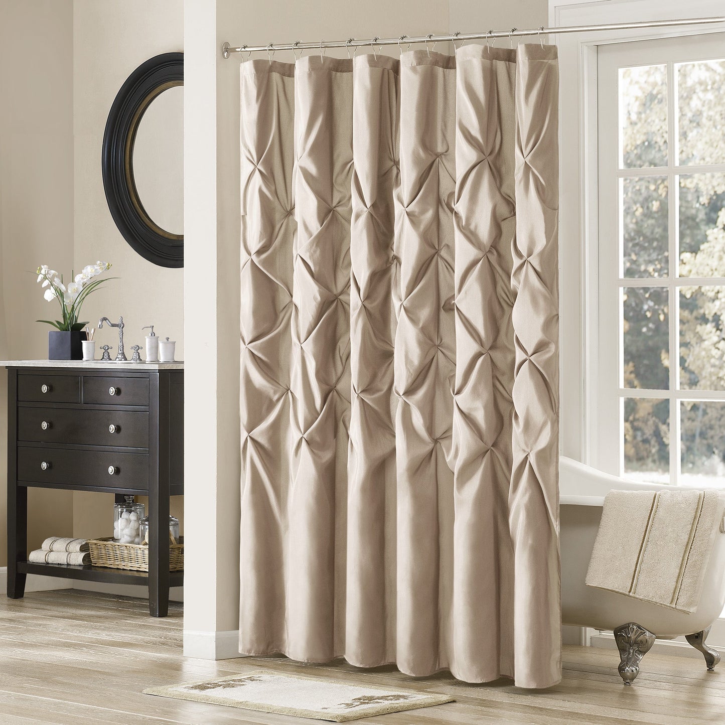 Piedmont Tufted Semi-Sheer Shower Curtain