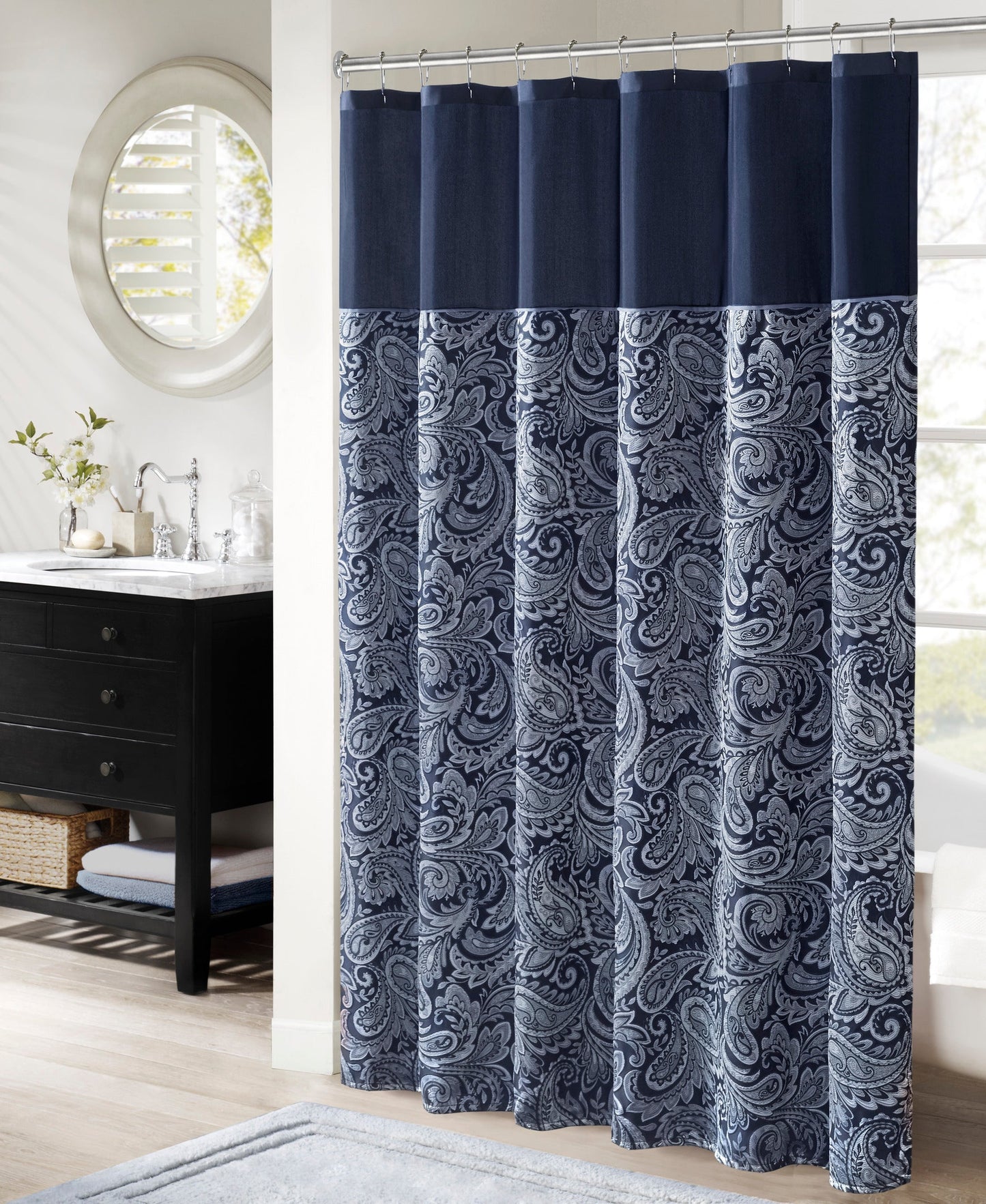 Charlotte Jacquard Shower Curtain