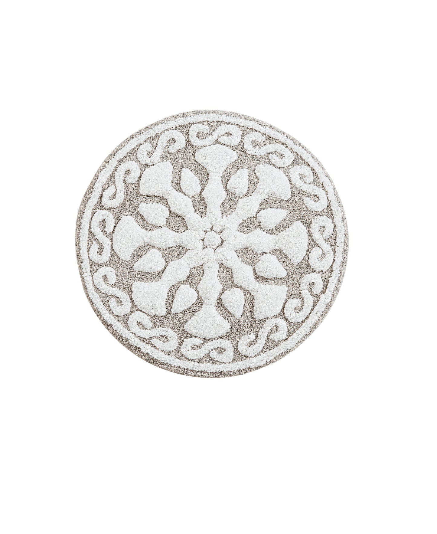 Tunisia Round Medallion Cotton Tufted Bath Rug