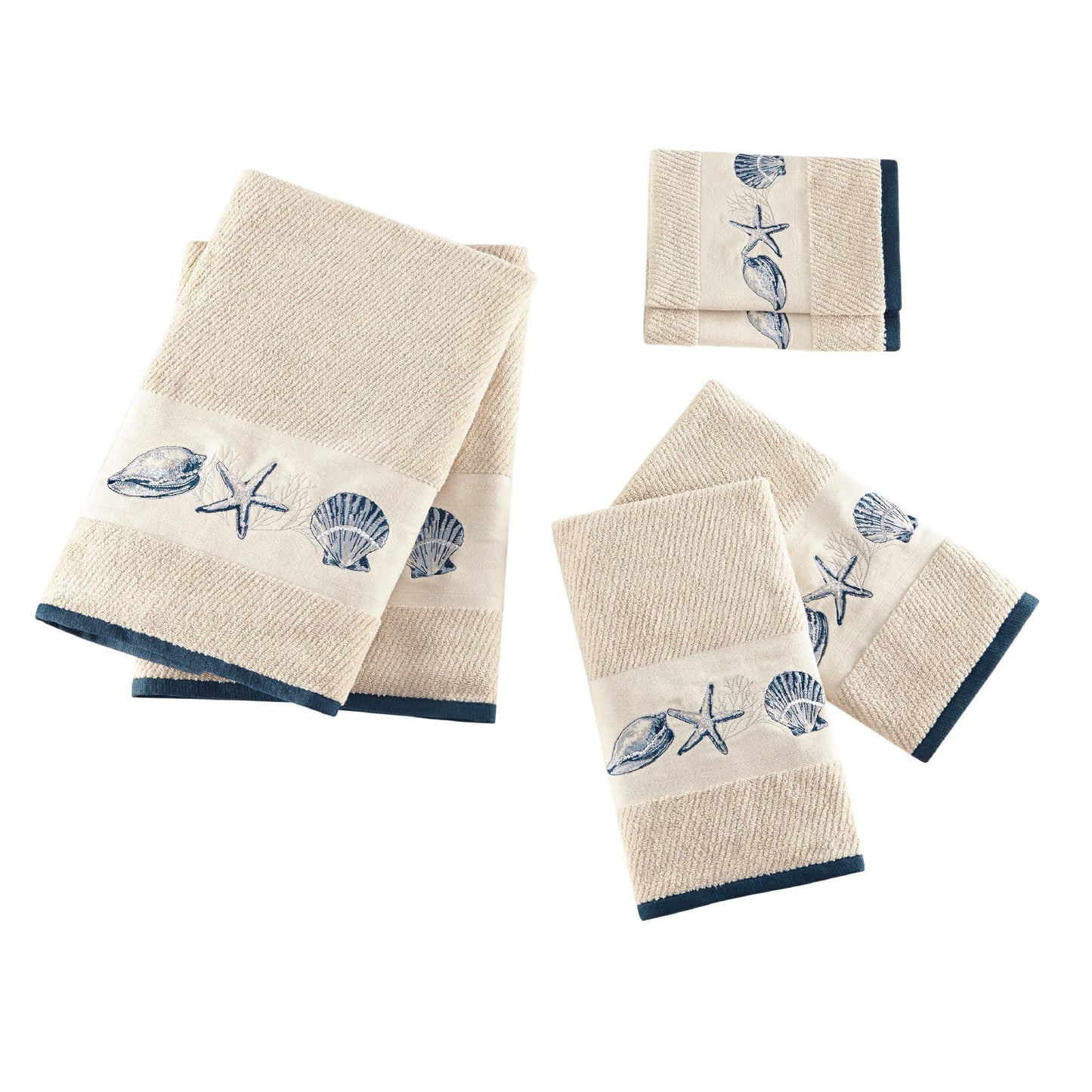 Rockaway Embroidered Jacquard 6 Piece Towel Set