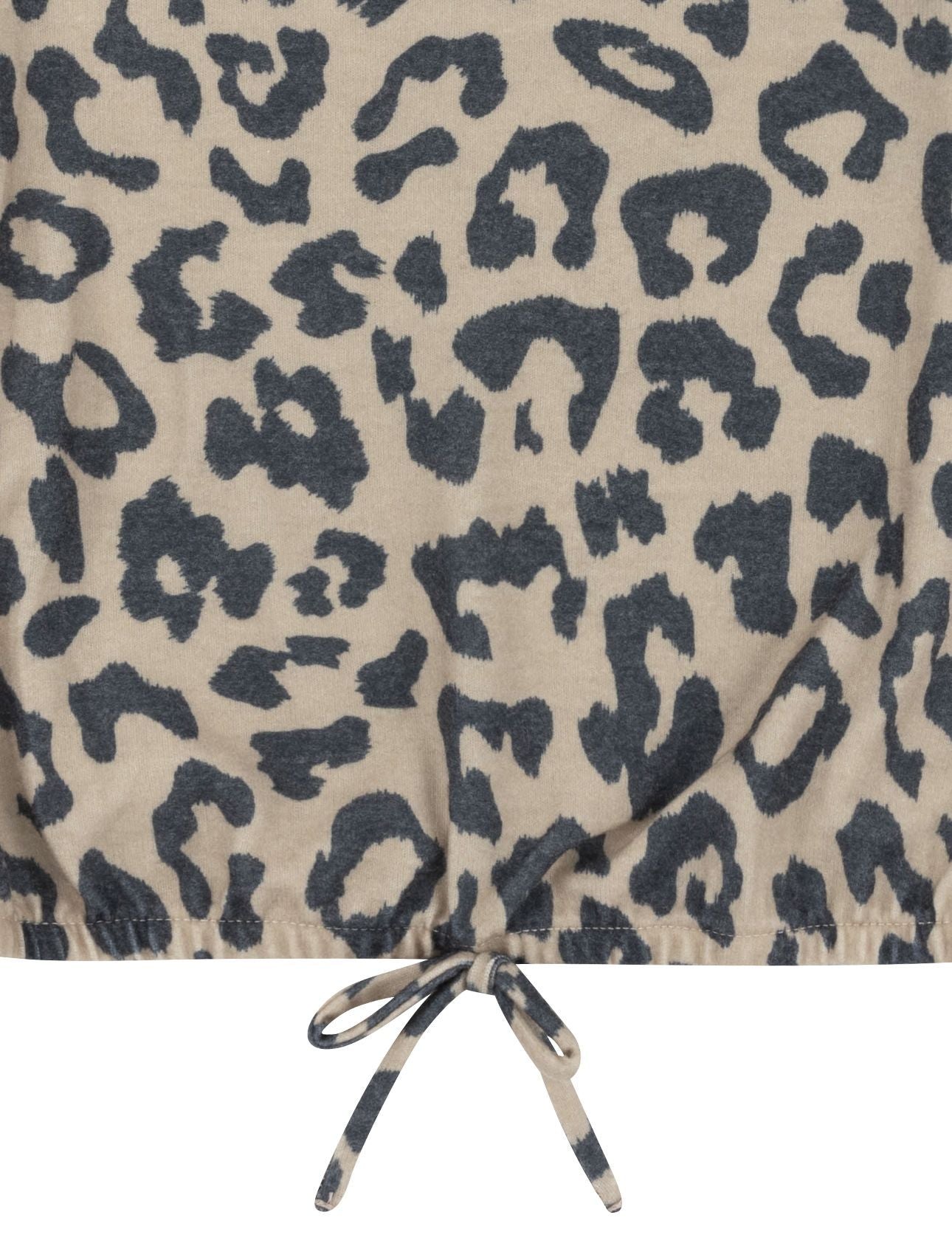 Animal Print Mock Neck Top