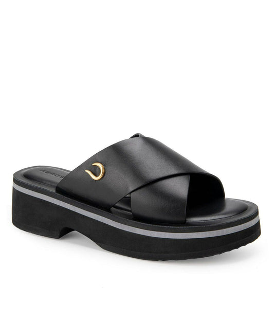 Aerosoles Charlie Slide Black Leather